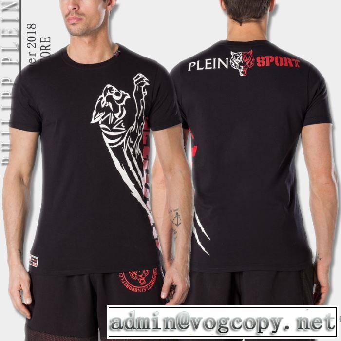 フィリッププレイン PHILIPP PLEIN 肌に馴染みやすい 2018春夏新作 半袖Tシャツ １着は持つべき 2色可選