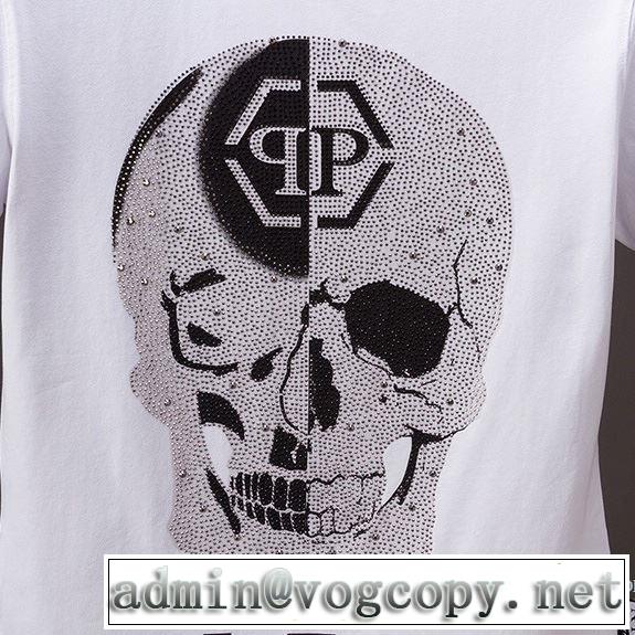 乾きやすい 半袖Tシャツ 2色可選 フィリッププレイン PHILIPP PLEIN 2018春夏新作 高級感が漂う