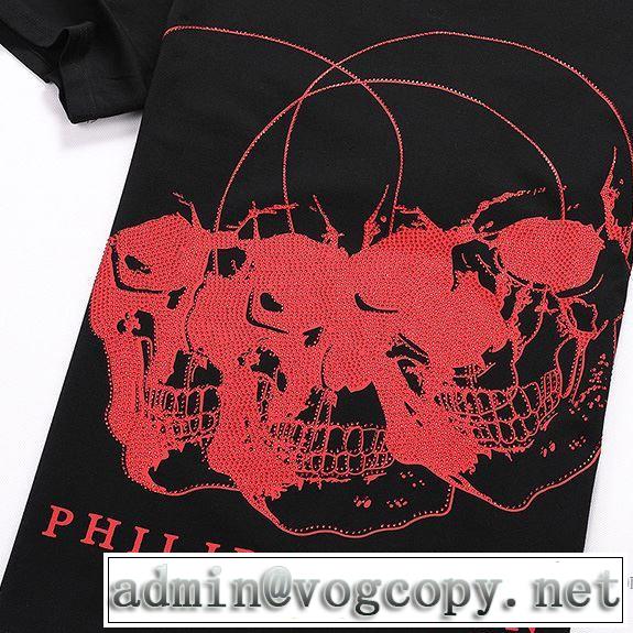 フィリッププレイン PHILIPP PLEIN 2018春夏新作 すっかり定番化 半袖Tシャツ 2色可選 肌に馴染みやすい