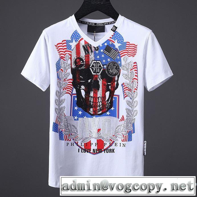 乾きやすい フィリッププレイン PHILIPP PLEIN 2018春夏新作 半袖Tシャツ 2色可選 希少価値大