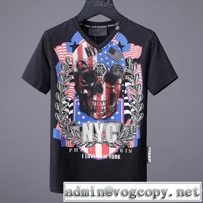 乾きやすい フィリッププレイン PHILIPP PLEIN 2018春夏新作 半袖Tシャツ 2色可選 希少価値大
