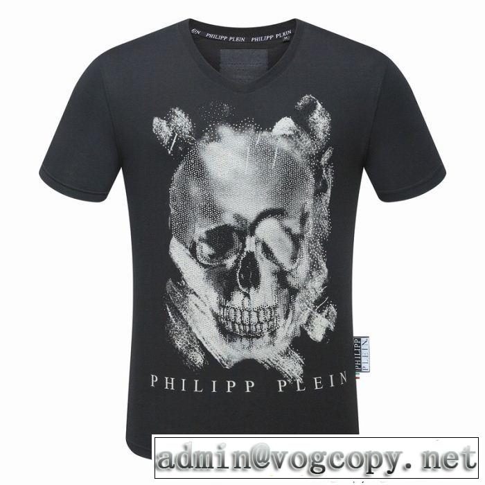 半袖Tシャツ 2色可選 圧倒的人気新着 2018夏の定番新品到来! フィリッププレイン PHILIPP PLEIN