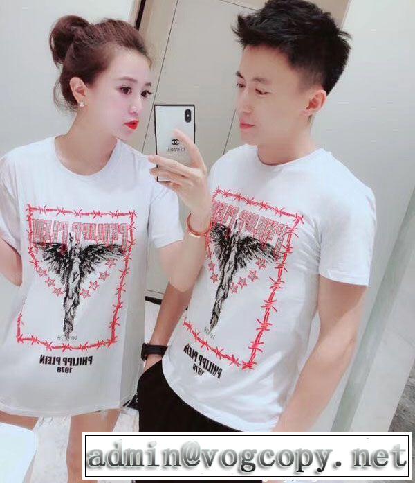 流行の注目ブランド フィリッププレイン PHILIPP PLEIN 高級感が漂う 2色可選 半袖Tシャツ  男女兼用 話題の新作到着！
