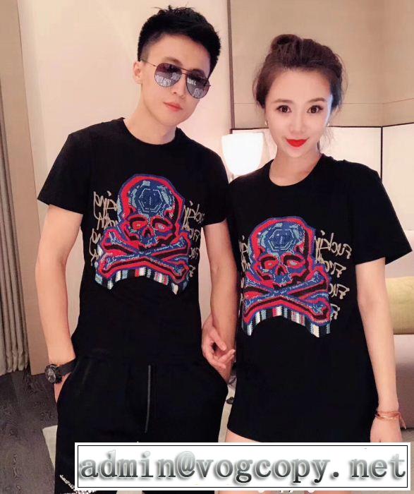 2018人気の主流アイテム フィリッププレイン PHILIPP PLEIN 希少性の高い 半袖Tシャツ 2色可選 男女兼用 現代的な印象