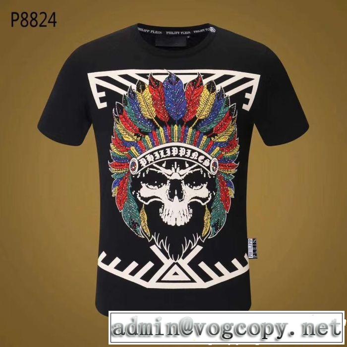  今季爆発的な人気PHILIPP PLEIN  半袖/Tシャツフィリッププレイン欧米韓流