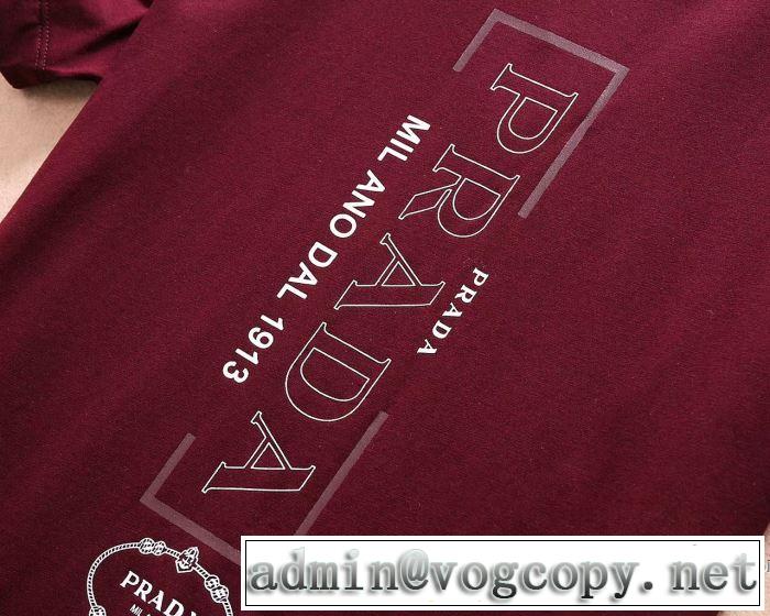 プラダ PRADA カジュアルスタイルに 半袖Tシャツ 2018春夏新作 3色可選 乾きやすい