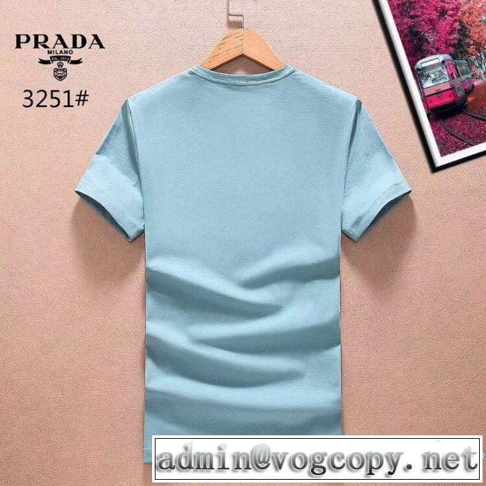 肌に馴染みやすい 3色可選 2018春夏新作 プラダ PRADA 半袖Tシャツ 話題の新作到着！