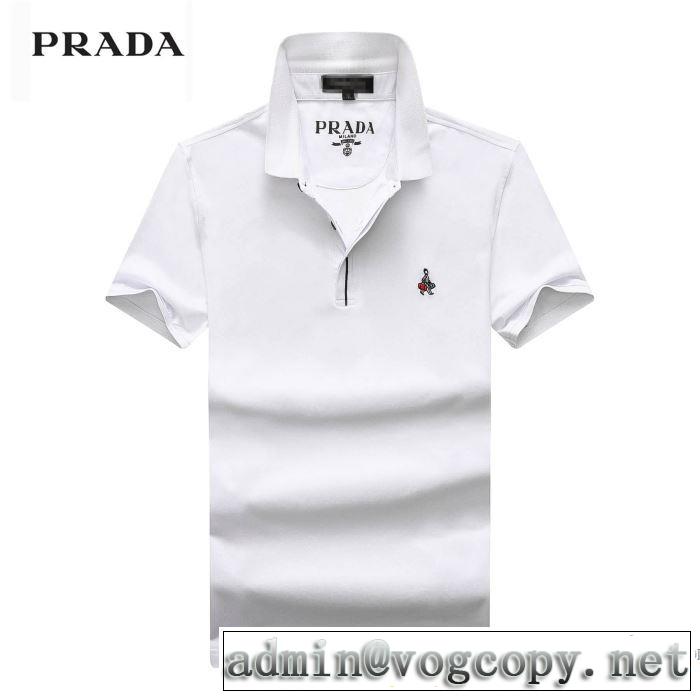 2018春夏新作 3色可選 カジュアル プラダ PRADA  半袖Tシャツ 一味違うデザイン