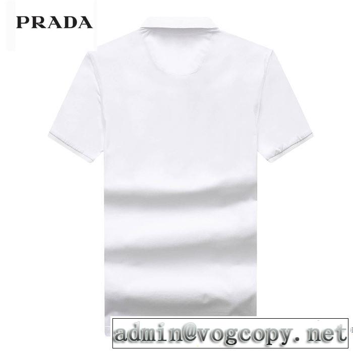 2018春夏新作 3色可選 カジュアル プラダ PRADA  半袖Tシャツ 一味違うデザイン