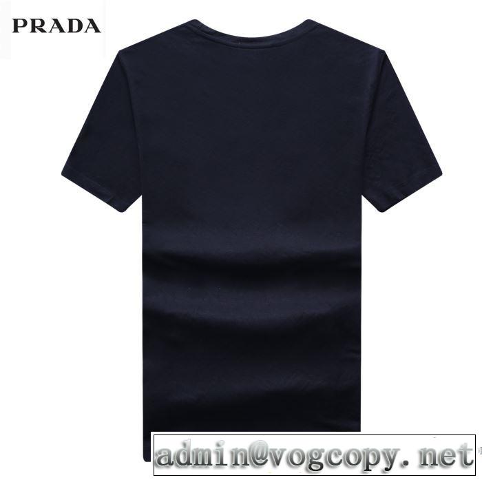 着心地満点 プラダ PRADA  半袖Tシャツ 2018春夏新作 有名人同じアイテム 3色可選