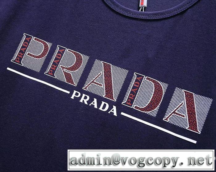 しわになりにくい プラダ PRADA  半袖Tシャツ 2018春夏新作 3色可選 大胆なデザイン