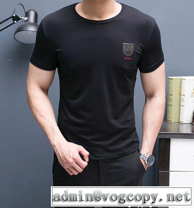 2018【SALE！】 プラダ PRADA 半袖Tシャツ 2色可選 目前の注目ブランド