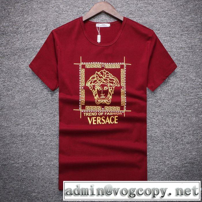 半袖Tシャツ 爆買い品質保証 2018春夏新作 ヴェルサーチ VERSACE カジュアル 3色可選