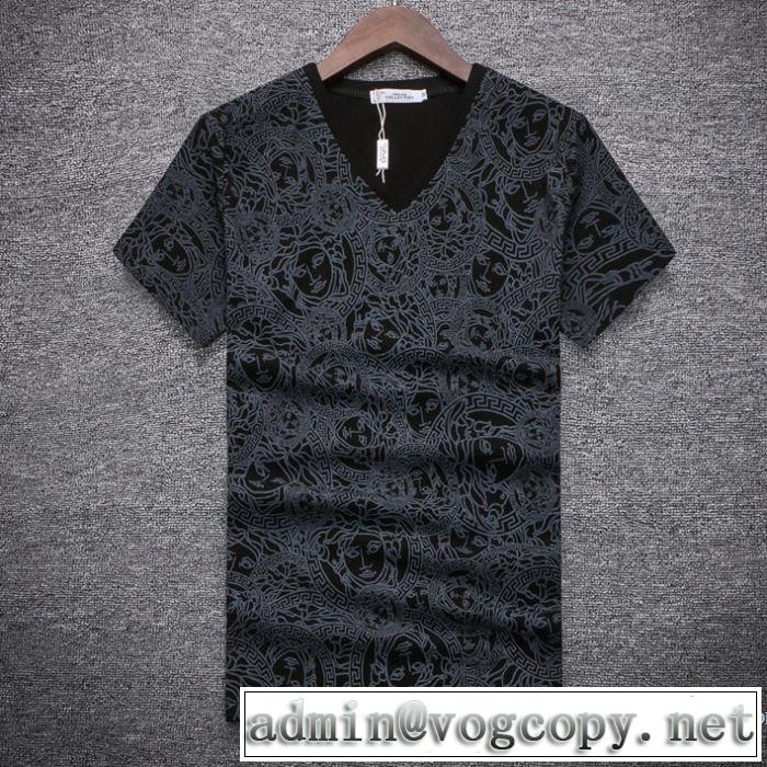 爆買い送料無料 半袖Tシャツ ヴェルサーチ VERSACE 4色可選 着心地満点 2018春夏新作