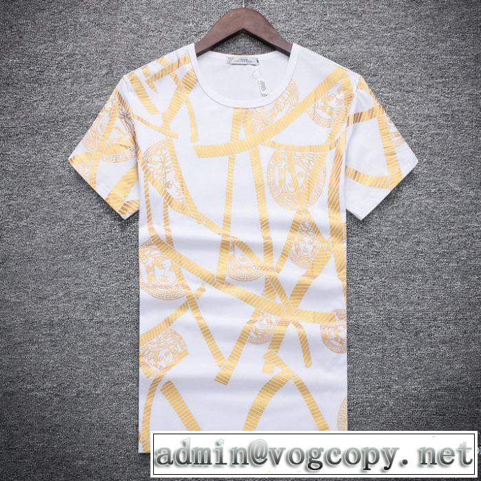 2018春夏新作 収縮性のある 半袖Tシャツ 3色可選 ヴェルサーチ VERSACE 爆買い定番人気