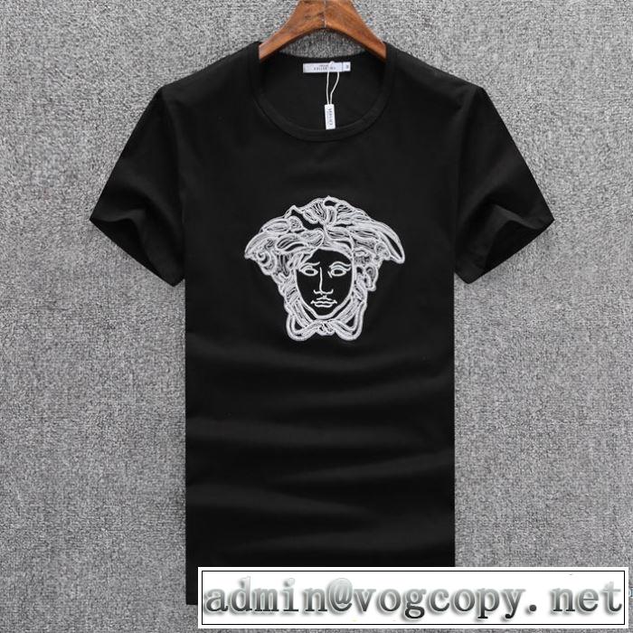3色可選 乾きやすい 半袖Tシャツ 2018春夏新作 超激得高品質 ヴェルサーチ VERSACE