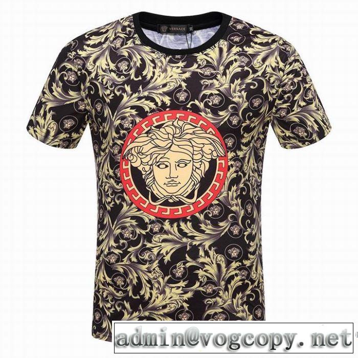 肌に馴染みやすい 2018春夏新作 ヴェルサーチ VERSACE 半袖Tシャツ 赤字超特価豊富な