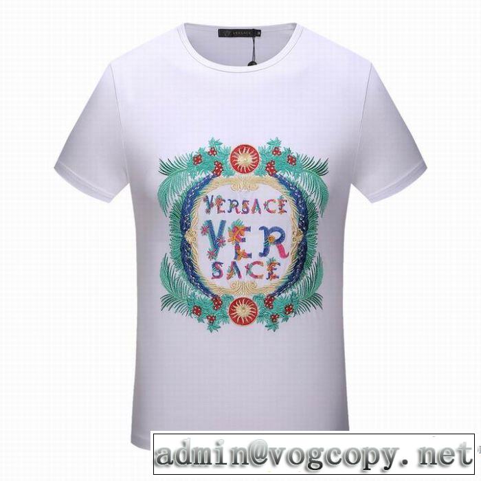 半袖Tシャツ ヴェルサーチ VERSACE 2色可選 収縮性のある 2018春夏新作 爆買いお得