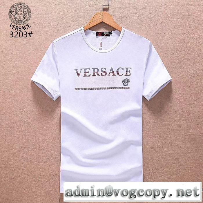 半袖Tシャツ ミックス感が溢れる 2018春夏新作 ヴェルサーチ VERSACE カジュアル 3色可選