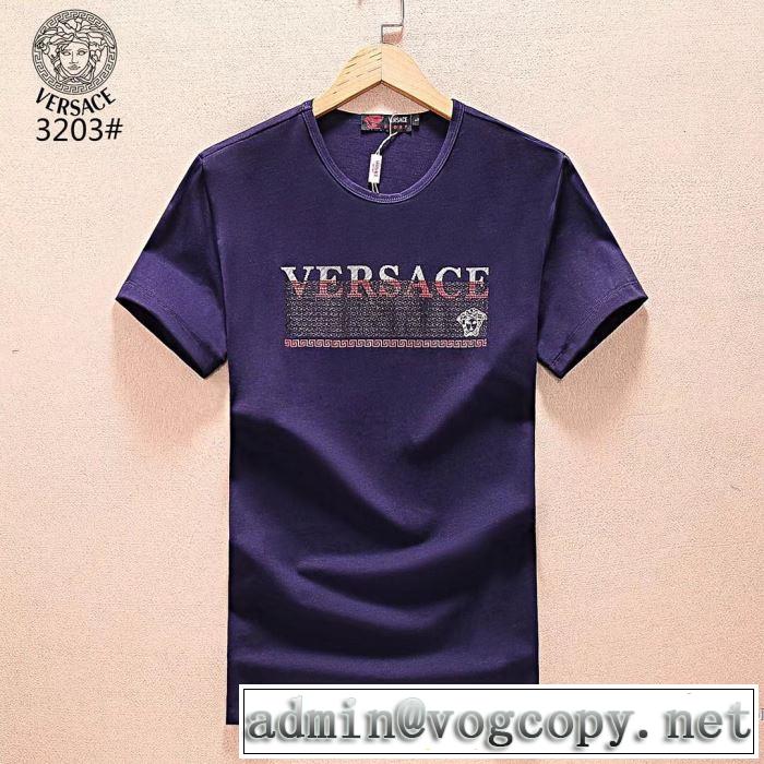 半袖Tシャツ ミックス感が溢れる 2018春夏新作 ヴェルサーチ VERSACE カジュアル 3色可選