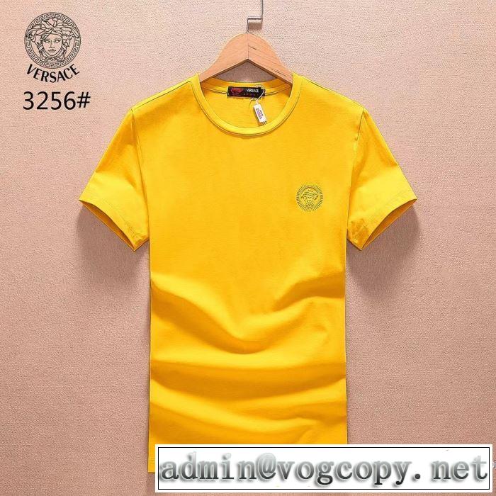 2018春夏新作 収縮性のある 半袖Tシャツ 3色可選 ヴェルサーチ VERSACE 最近人気一番！