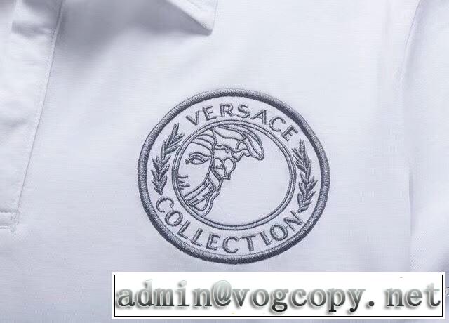 良好品 半袖Tシャツ 細身のシルエット 3色可選 2018春夏新作 ヴェルサーチ VERSACE