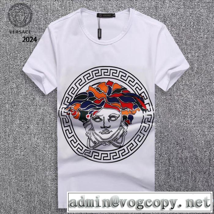快適な着心地 半袖Tシャツ 2018春夏新作 ヴェルサーチ VERSACE 3色可選 格好良いアイテム