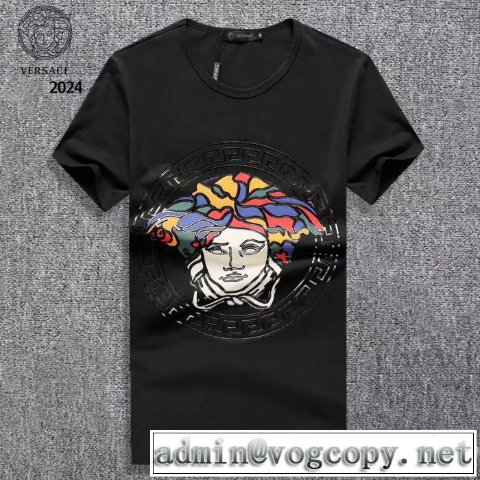 快適な着心地 半袖Tシャツ 2018春夏新作 ヴェルサーチ VERSACE 3色可選 格好良いアイテム