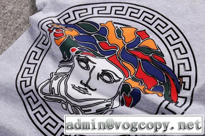 快適な着心地 半袖Tシャツ 2018春夏新作 ヴェルサーチ VERSACE 3色可選 格好良いアイテム