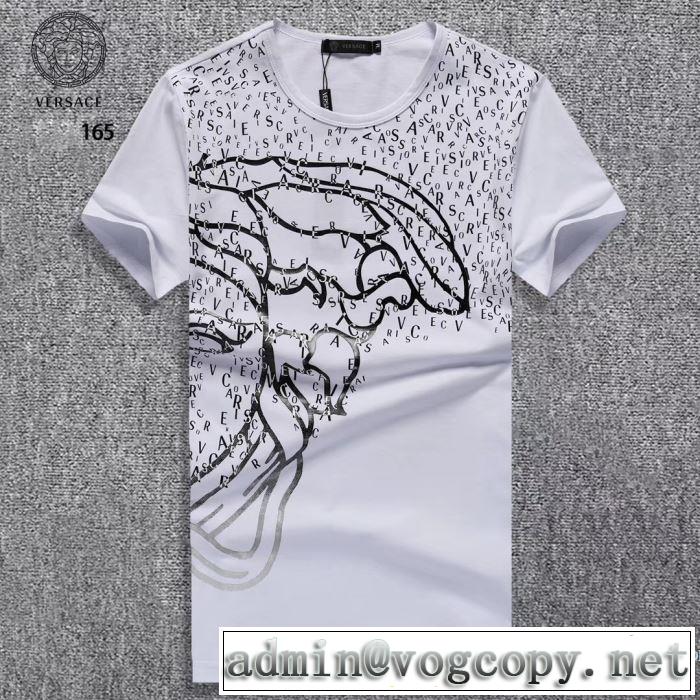 半袖Tシャツ 3色可選 ヴェルサーチ VERSACE すっかり定番化 2018春夏新作 しわになりにくい