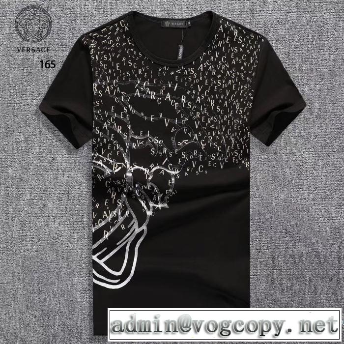 半袖Tシャツ 3色可選 ヴェルサーチ VERSACE すっかり定番化 2018春夏新作 しわになりにくい