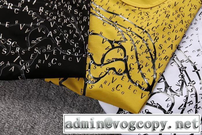 半袖Tシャツ 3色可選 ヴェルサーチ VERSACE すっかり定番化 2018春夏新作 しわになりにくい