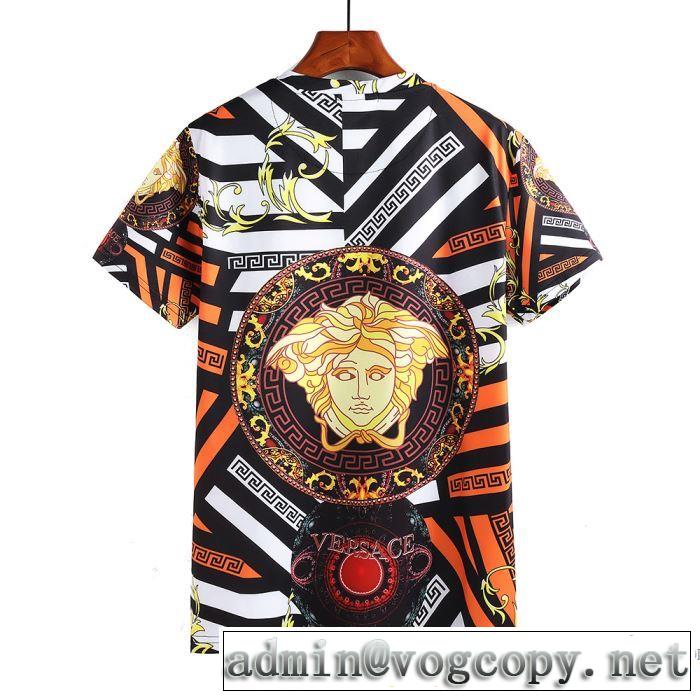 2018春夏新作 ストリートファッション ヴェルサーチ VERSACE 吸汗性に優れ 半袖Tシャツ