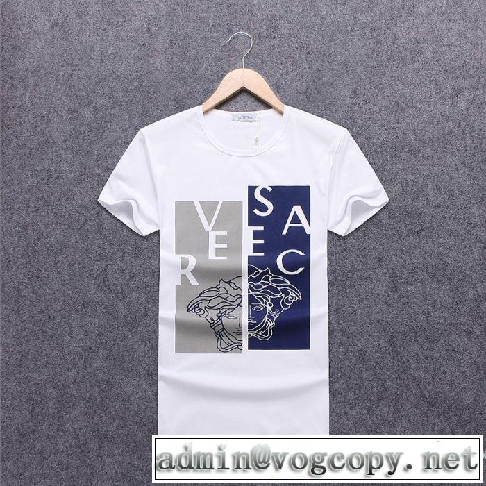 肌に馴染みやすい 軽量で薄手の 2018春夏新作 ヴェルサーチ VERSACE 半袖Tシャツ 3色可選