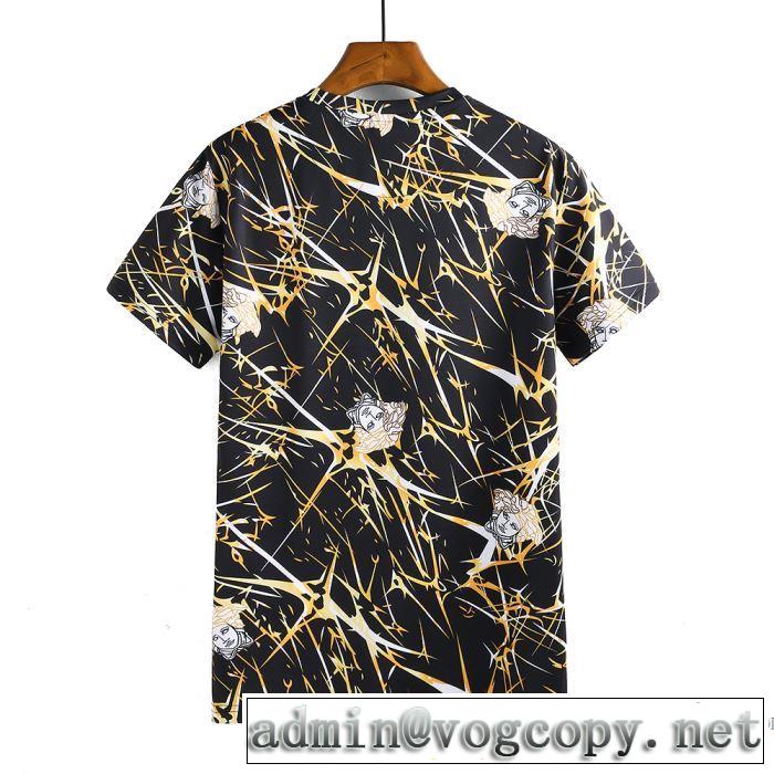 半袖Tシャツ ヴェルサーチ VERSACE 収縮性のある 2018春夏新作 希少価値大