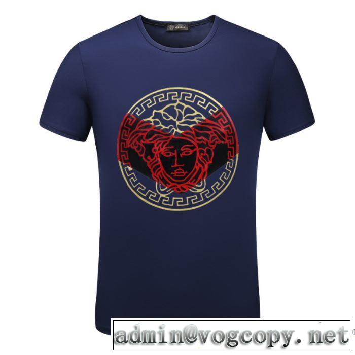 注目美品 2018春夏新作 通気性に優れた ヴェルサーチ VERSACE 3色可選 半袖Tシャツ