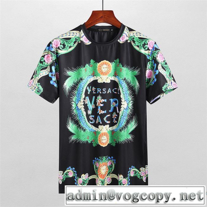 ラックスした雰囲気 ヴェルサーチ VERSACE 半袖Tシャツ 2018春夏新作 稀少*入手困難