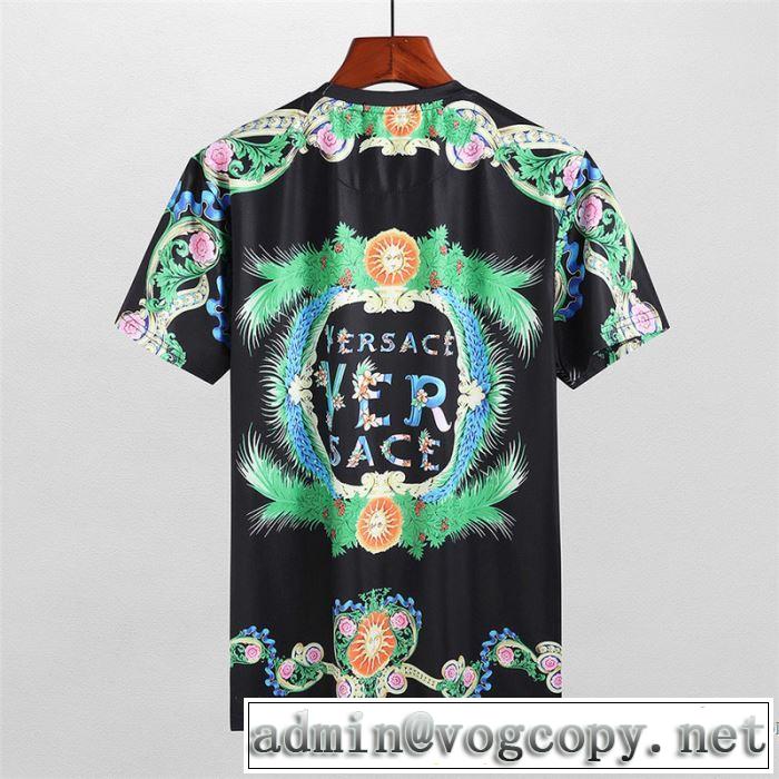 ラックスした雰囲気 ヴェルサーチ VERSACE 半袖Tシャツ 2018春夏新作 稀少*入手困難