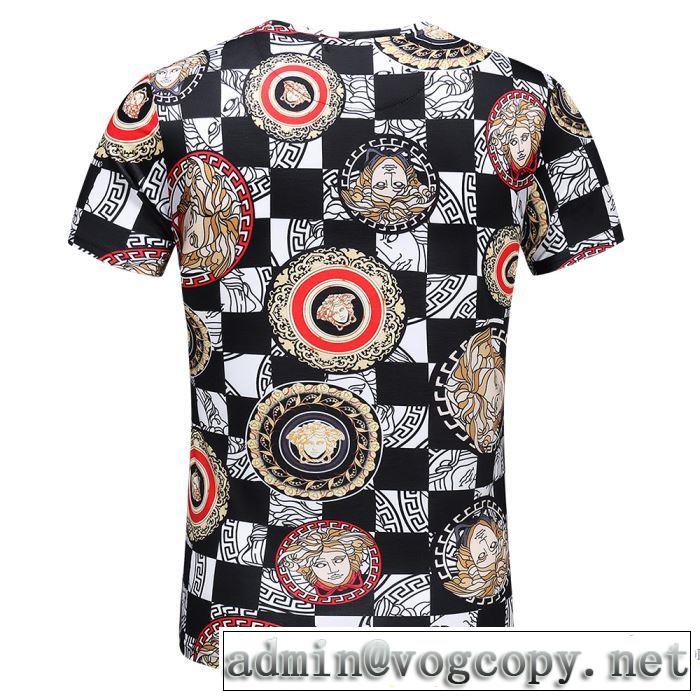 ファッションスタッズ 2018春夏新作 お洒落に魅せる ヴェルサーチ VERSACE 2色可選 半袖Tシャツ