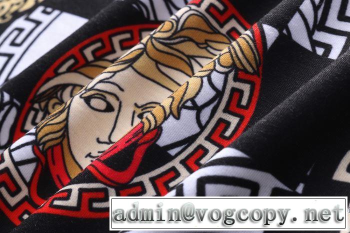 ファッションスタッズ 2018春夏新作 お洒落に魅せる ヴェルサーチ VERSACE 2色可選 半袖Tシャツ