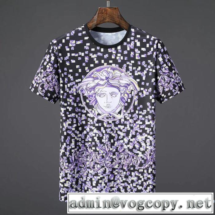 超人気美品 2018春夏新作 着回し度抜群 ヴェルサーチ VERSACE 半袖Tシャツ