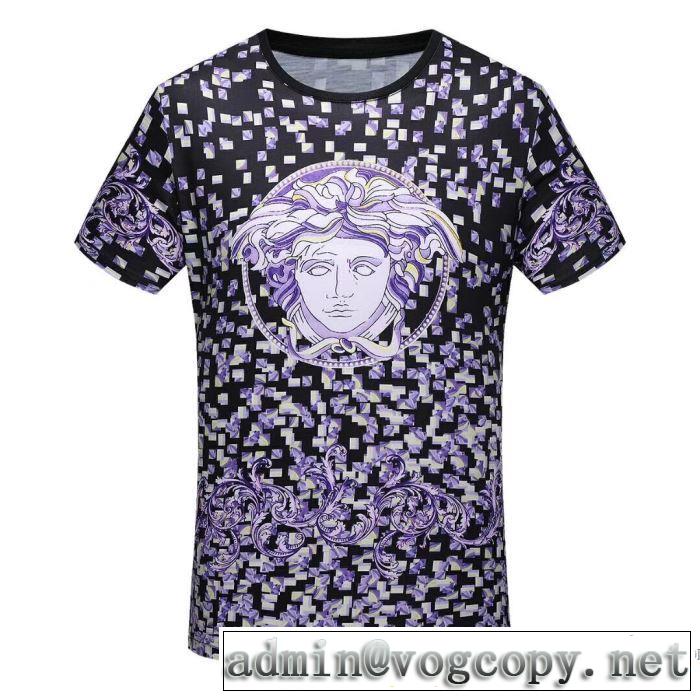 超人気美品 2018春夏新作 着回し度抜群 ヴェルサーチ VERSACE 半袖Tシャツ