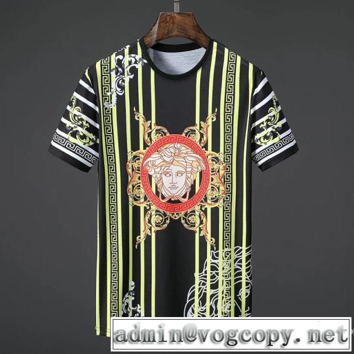 しわになりにくい ヴェルサーチ VERSACE 半袖Tシャツ 2018春夏新作 主役級のアイテム
