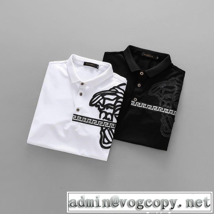 ミックス感が溢れる 2018【SALE！】 ヴェルサーチ VERSACE 半袖Tシャツ 2色可選
