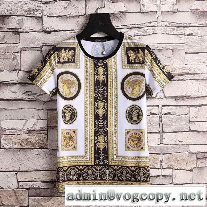 2018夏の定番新品到来! ヴェルサーチ VERSACE 高感度アイテム 半袖Tシャツ