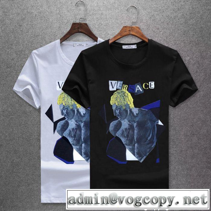 モデル大絶賛 ヴェルサーチ VERSACE 半袖Tシャツ 2色可選 2018夏の定番新品到来!