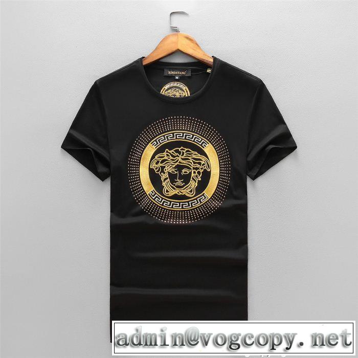 ファッショニスタ愛用 2018年春夏入荷 ヴェルサーチ VERSACE 2色可選 半袖Tシャツ