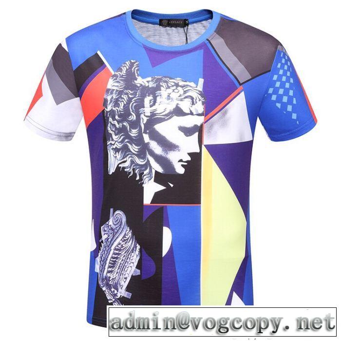 2018年人気満々のブランド ヴェルサーチ VERSACE  半袖Tシャツ ファッションスタッズ