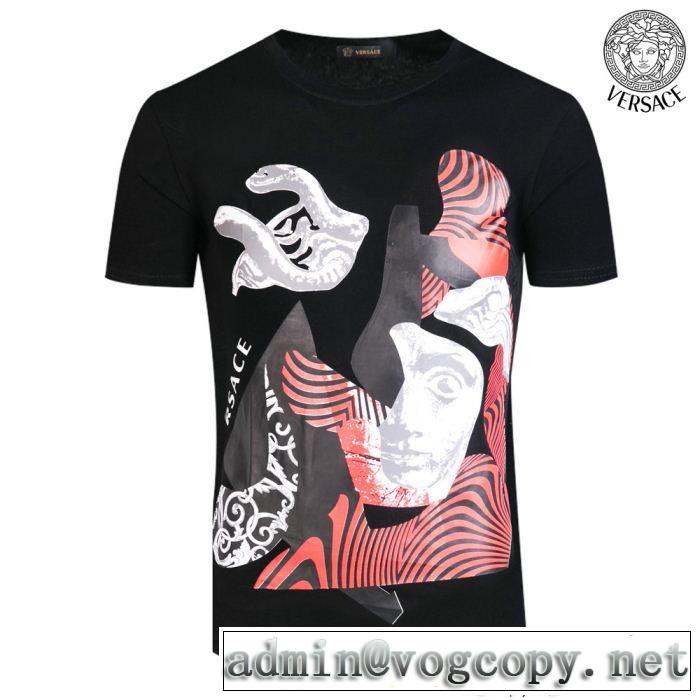 半袖Tシャツ ヴェルサーチ VERSACE 2018新品入荷 2色可選 赤字価格 最終数量限り！