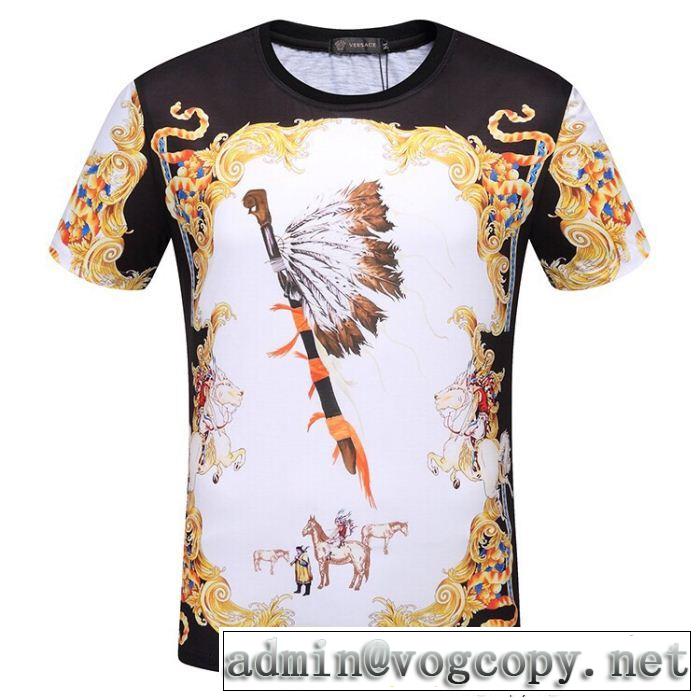稀少*入手困難 2018夏の定番新品到来! ヴェルサーチ VERSACE 半袖Tシャツ 注目美品